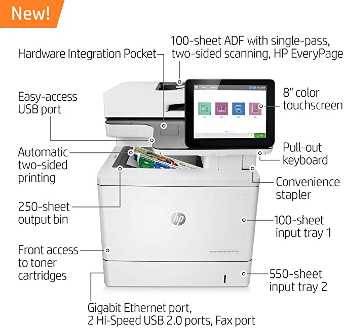 HP Color LaserJet Enterprise Flow MFP M578c 7ZU87A fast 40 PPM