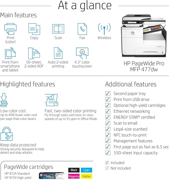 HP Pagewide Pro 577dw All In One with WIFI D3Q21A