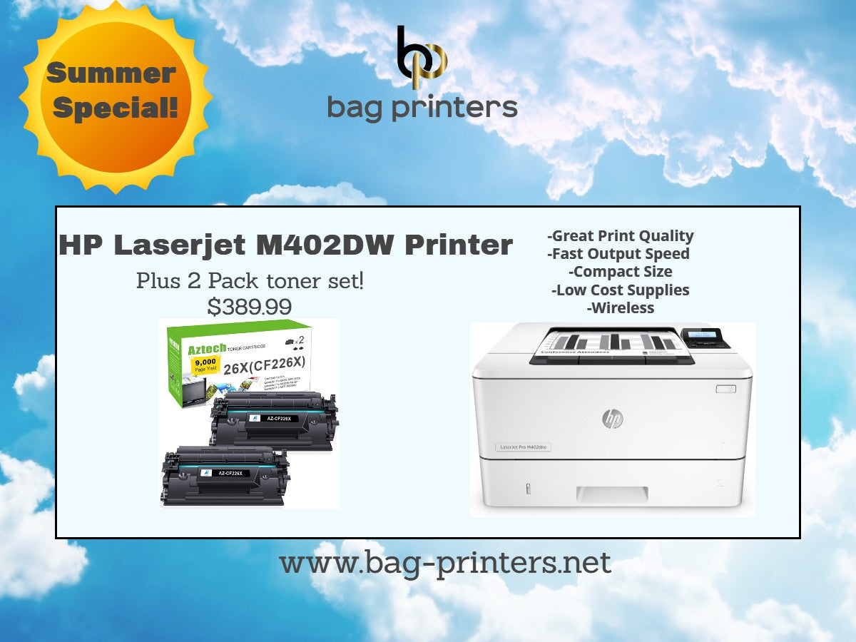 HP laserjet M402DW  WIRELESS Duplex Network C5F95A SO  Summer Special!  4th