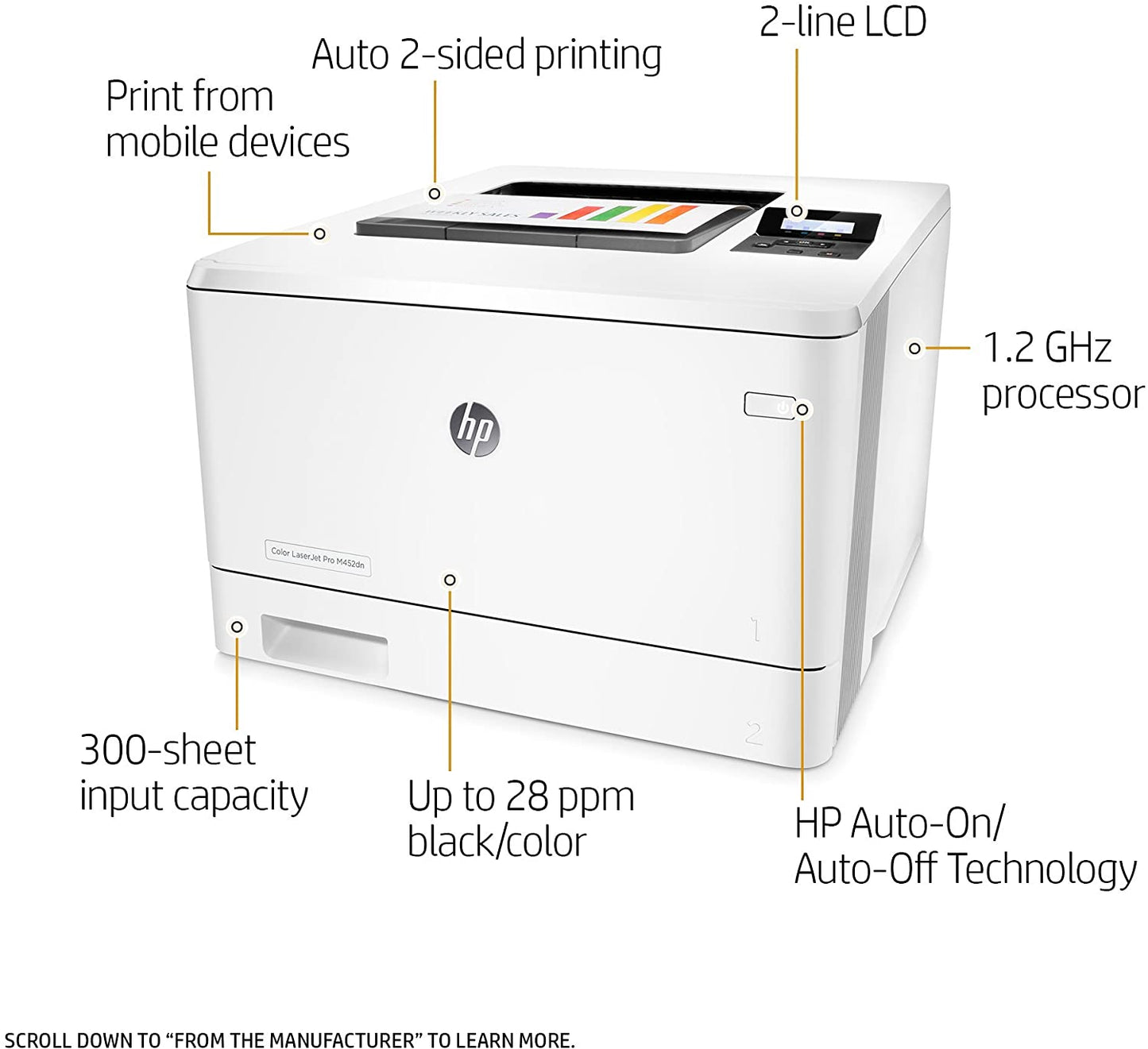 HP Color laserjet M452DN Duplex Network CF389A M452