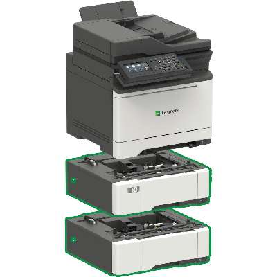 Lexmark CX522ADE Color All In One 42CT360 Print Copy Scan  W/ Extra Trays