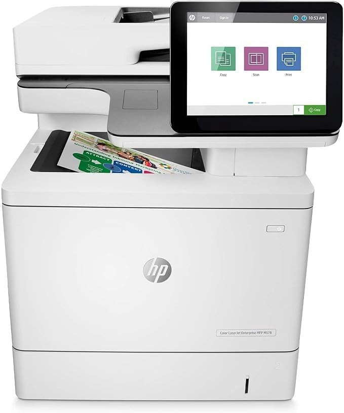 HP M578dn LaserJet All-In-One Printer Copy Print Scan fax 7ZU85A