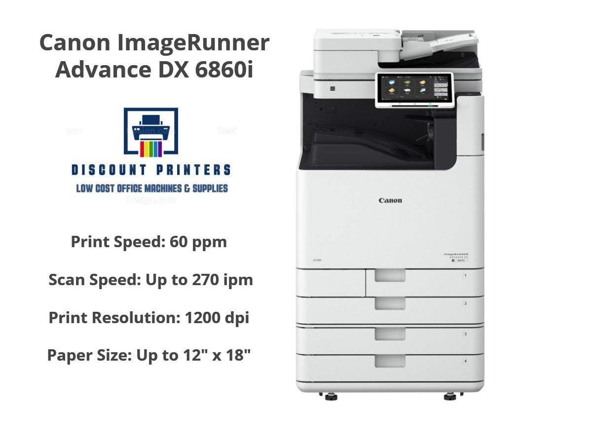 4963C002AA Canon ImageRunner Advance DX 6860i A3 BW 12X 18 Print Copy Scan
