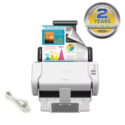 Brother ADS-2200B 35PPM High-Speed Desktop Scanner USB 600DPI