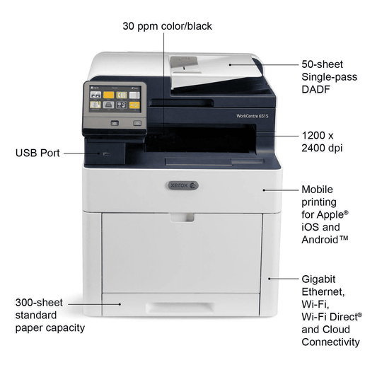 Xerox WorkCenter 6515  6515/DNI  Color MFC w/ WiFi