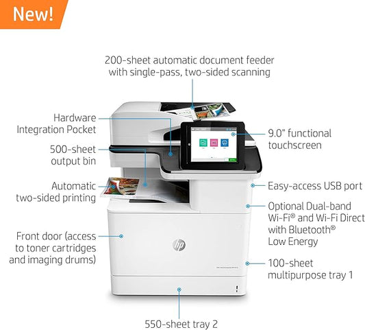 HP Color Laserjet M776DN T3U55A#BGJ Duplex Wide Format 11x17 Print Copy Scan RFB