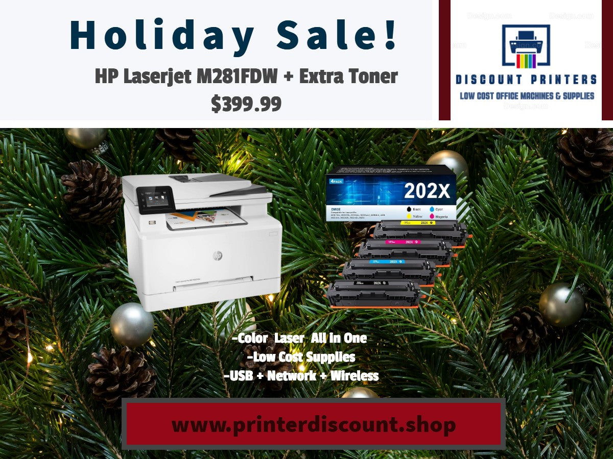 HP Color Laserjet M281FDW All In One with WIFI T6B82A Holiday Special!! SS