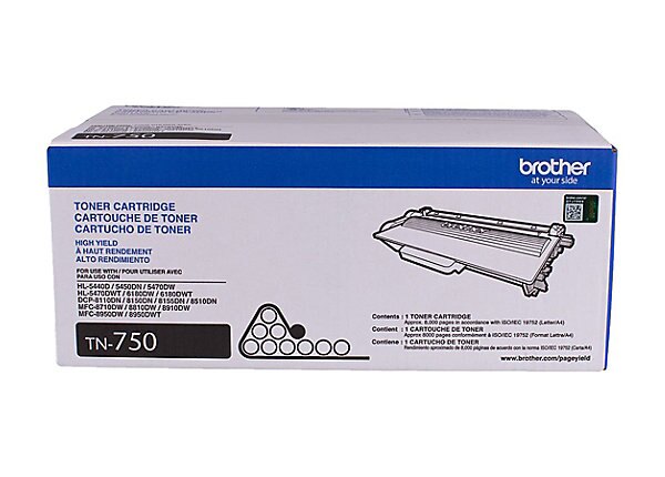 Genuine Brother TN750 Toner High Yield 8,000 pages MFC 8710DW