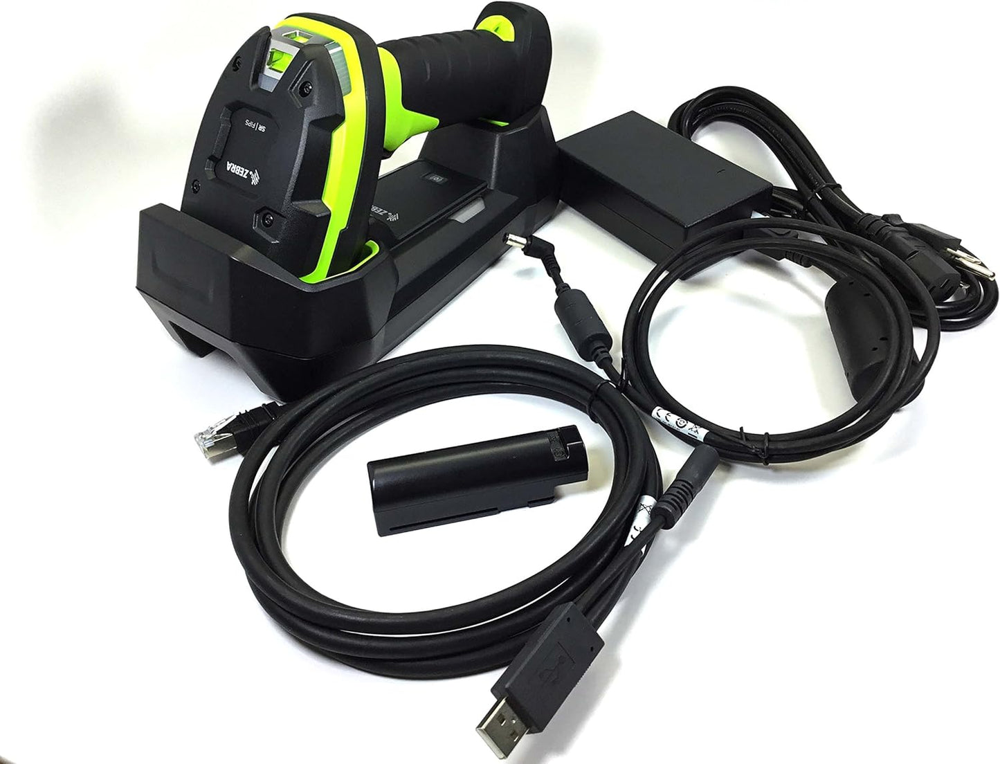 Zebra DS3678-SR3U4210SFW DS3678 Ultra Rugged Cordless 2D Imager Cradle Kit, Green, Standard Range, Cordless, Includes Cradle,