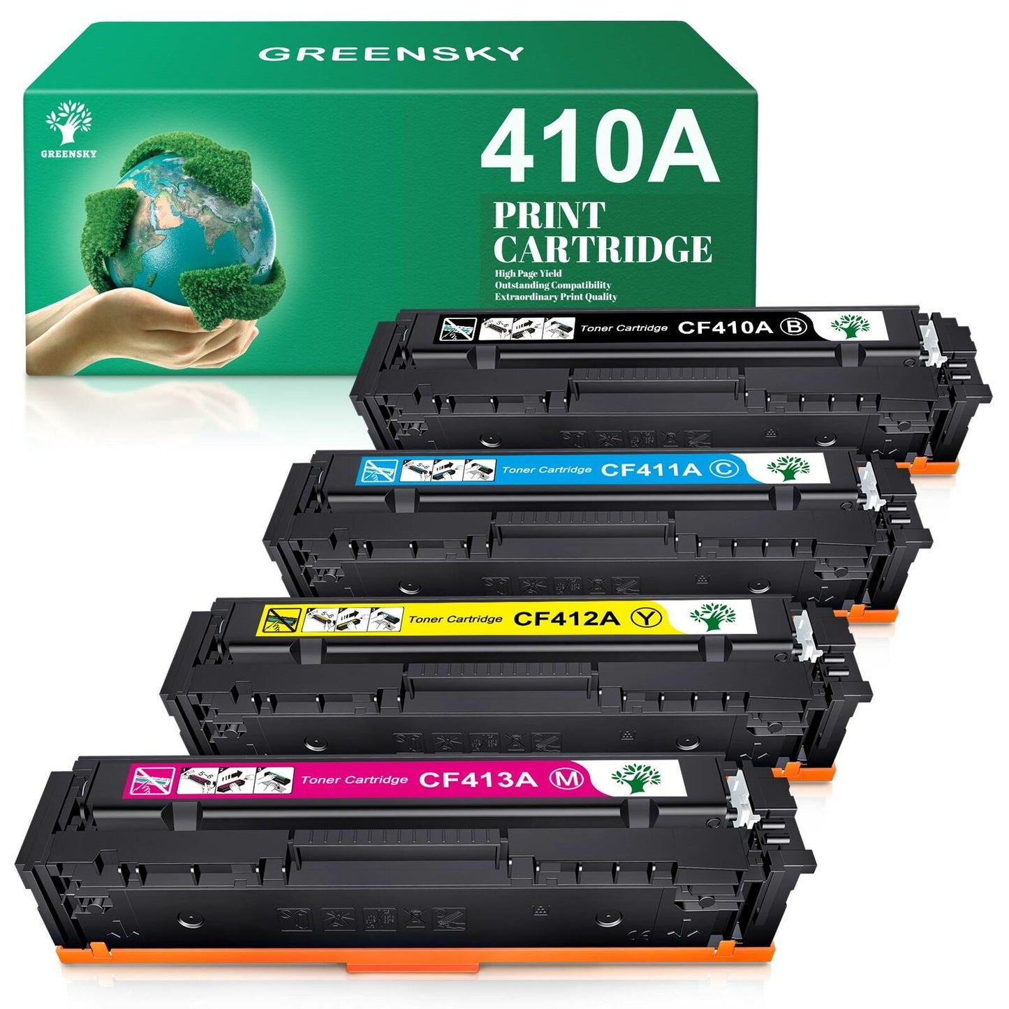 HP Laserjet M477DN M452 CF410A Set of 4 Toners CF410A CF411A CF412A CF413A