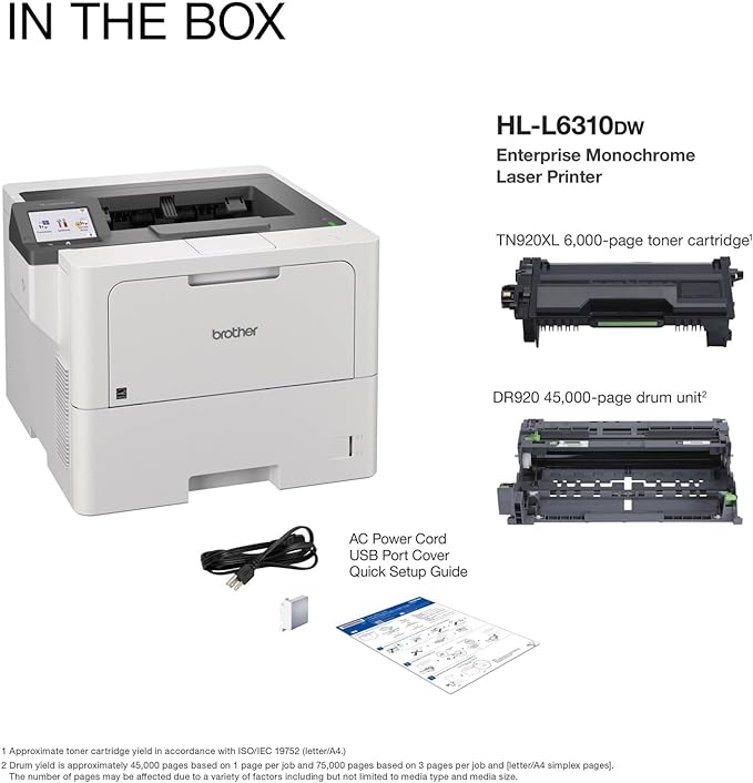 Brother HL-L6310DW Enterprise Mono Laser Printer Wireless Networking Large Paper Capacity