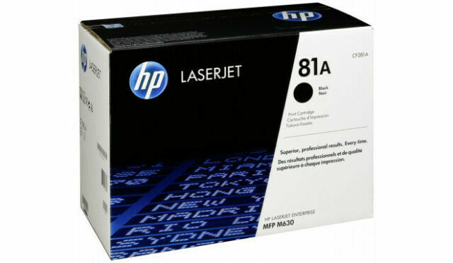HP 81A CF281A Black Toner Cartridge LaserJet M604 605 606 New Sealed