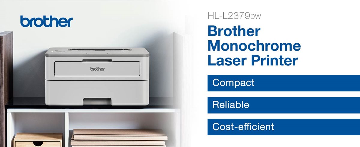 Brother HL 2379DW 6 ppm Mono - 2400 x 600 dpi Print - Automatic Duplex Print - 250 Sheets Input - Ethernet - Wireless LAN