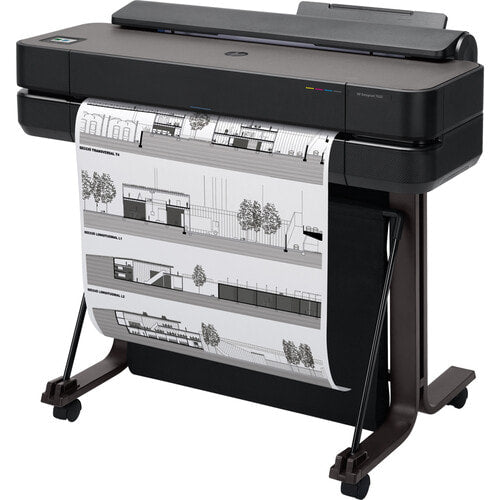 HP DesignJet T630 24-in E-printer Printer 5HB09A with Auto Sheet Feeder, Media Bin & Stand