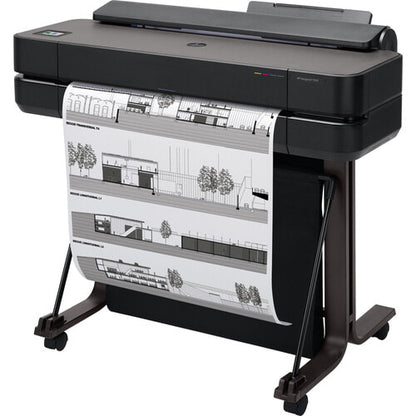 HP DesignJet T630 24-in E-printer Printer 5HB09A with Auto Sheet Feeder, Media Bin & Stand