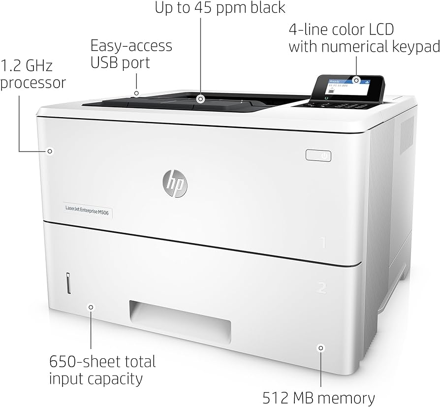 HP LASERJET M506DN F2A69A Duplex Network Usb  CF287A  CF287x