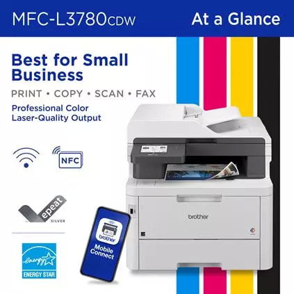 Brother MFC L3780CDW All In One Color MFC Print copy scan fax - WiFi