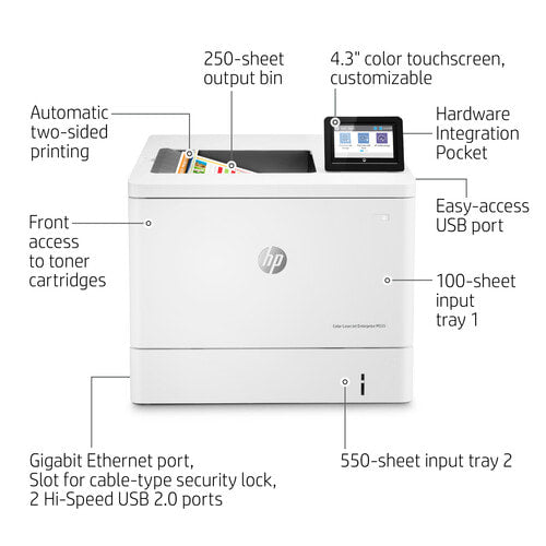 HP Laserjet M555DN  7ZU78A Duplex Network Wifi Color Printer-M553 -  Fast 6.7 Secs!