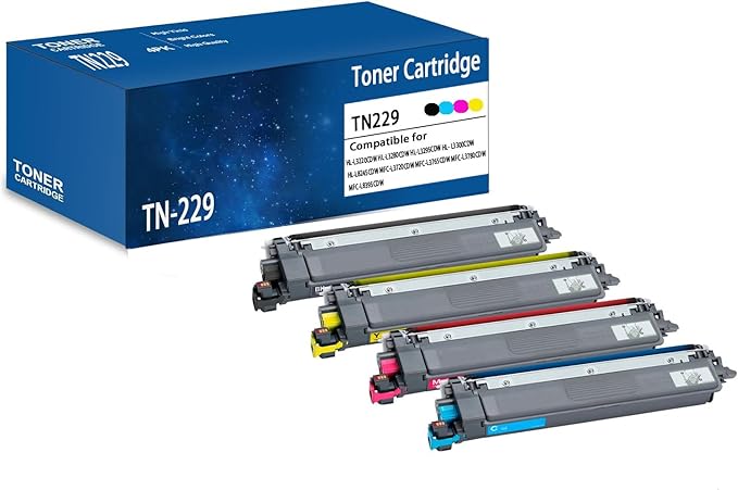 4PK TN229 Brother HL-L3220CDW HL-L3280CDW HL-L3295CDW HL-L8245CDW MFC-L3720CDW MFC-L3765CDW MFC-L3780CDW NB