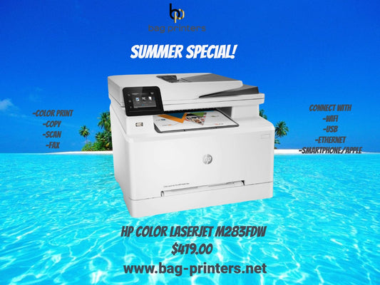 HP Color Laserjet M283FDW  All In One 7KW75A Network Wifi  SS