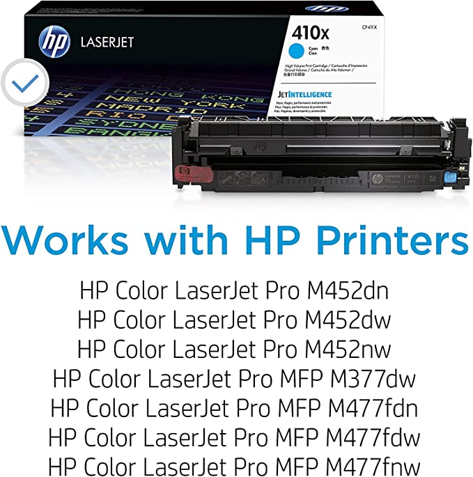 HP CF411X High Yield Cyan Toner HP M452 M477 Printers -