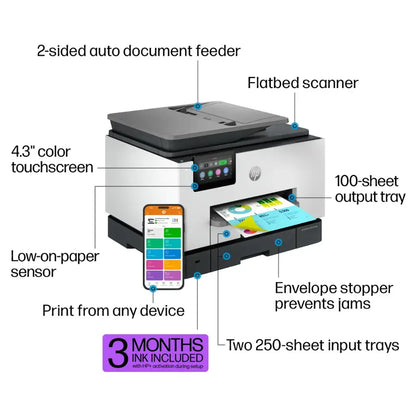 HP Color Officejet Pro 9135E All In One Usb Network Wifi 404M0A