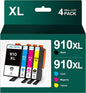 910XL 4 Color Ink Set / 4 Bk C,Y, & M  Officejet 8025 series