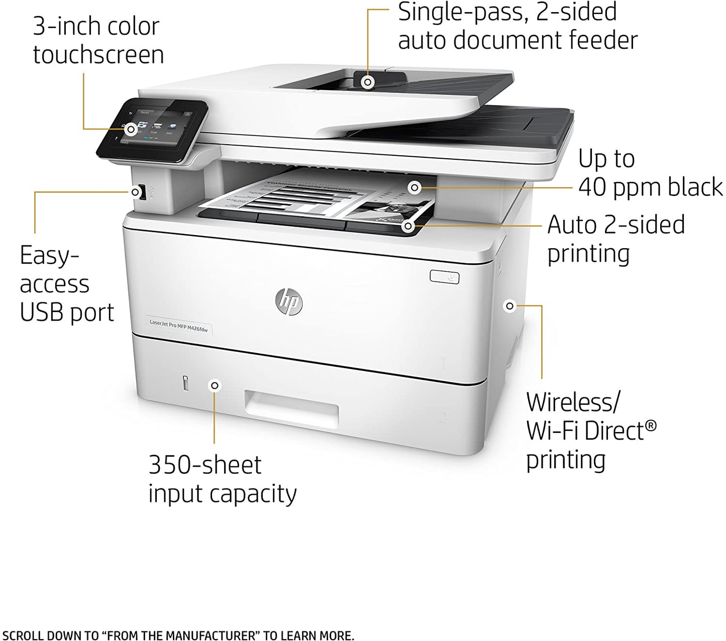 HP laserjet M426FDW  F6W15A  All In One with WIFI  FS