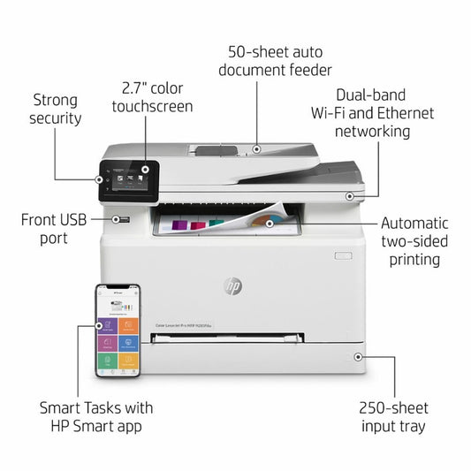 HP Color Laserjet M283FDW  All In One 7KW75A Network Wifi -