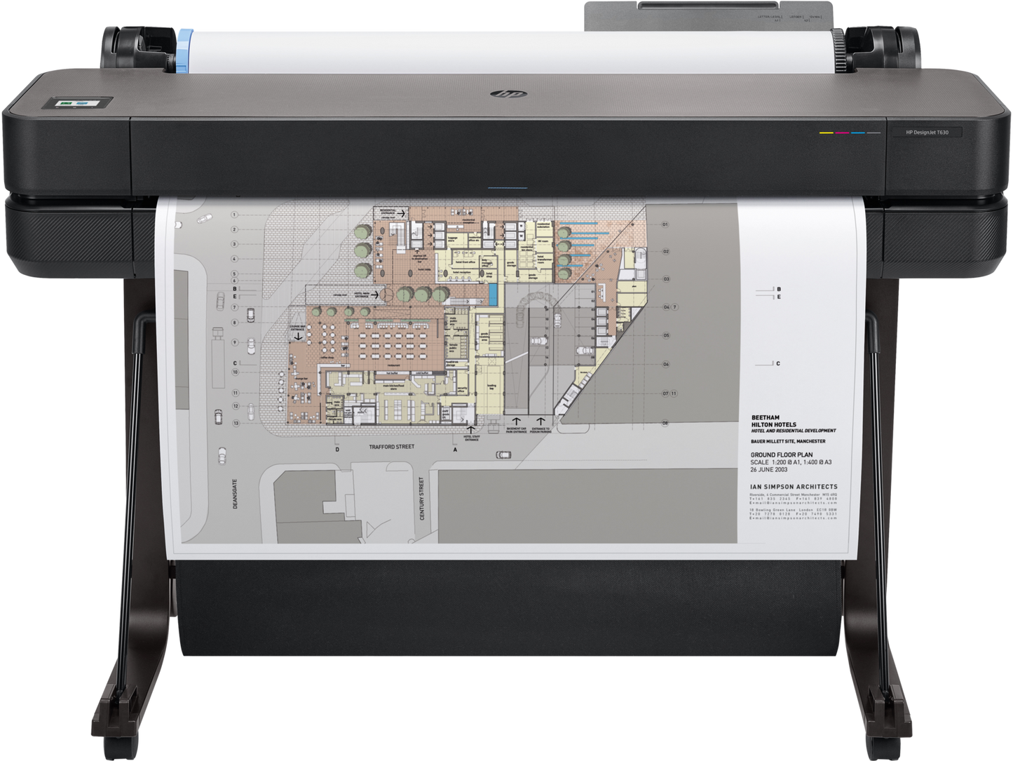 HP DesignJet T630 36-in Eprinter Wireless Plotter Printer 5HB11A