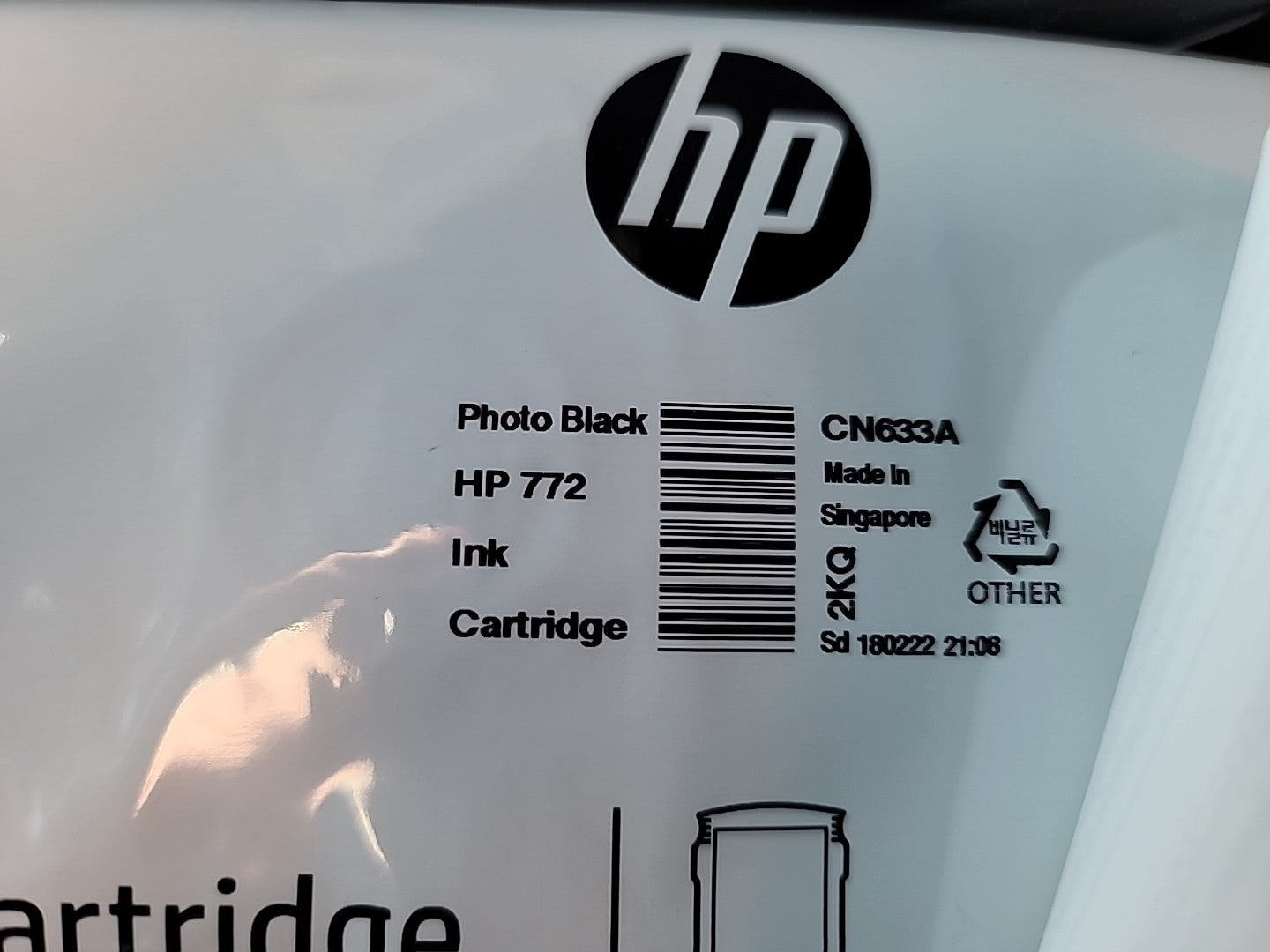 GENUINE HP #772 300ml Photo Black Cartridge CN633A DESIGNJET Z5200 FACTORY SEALE