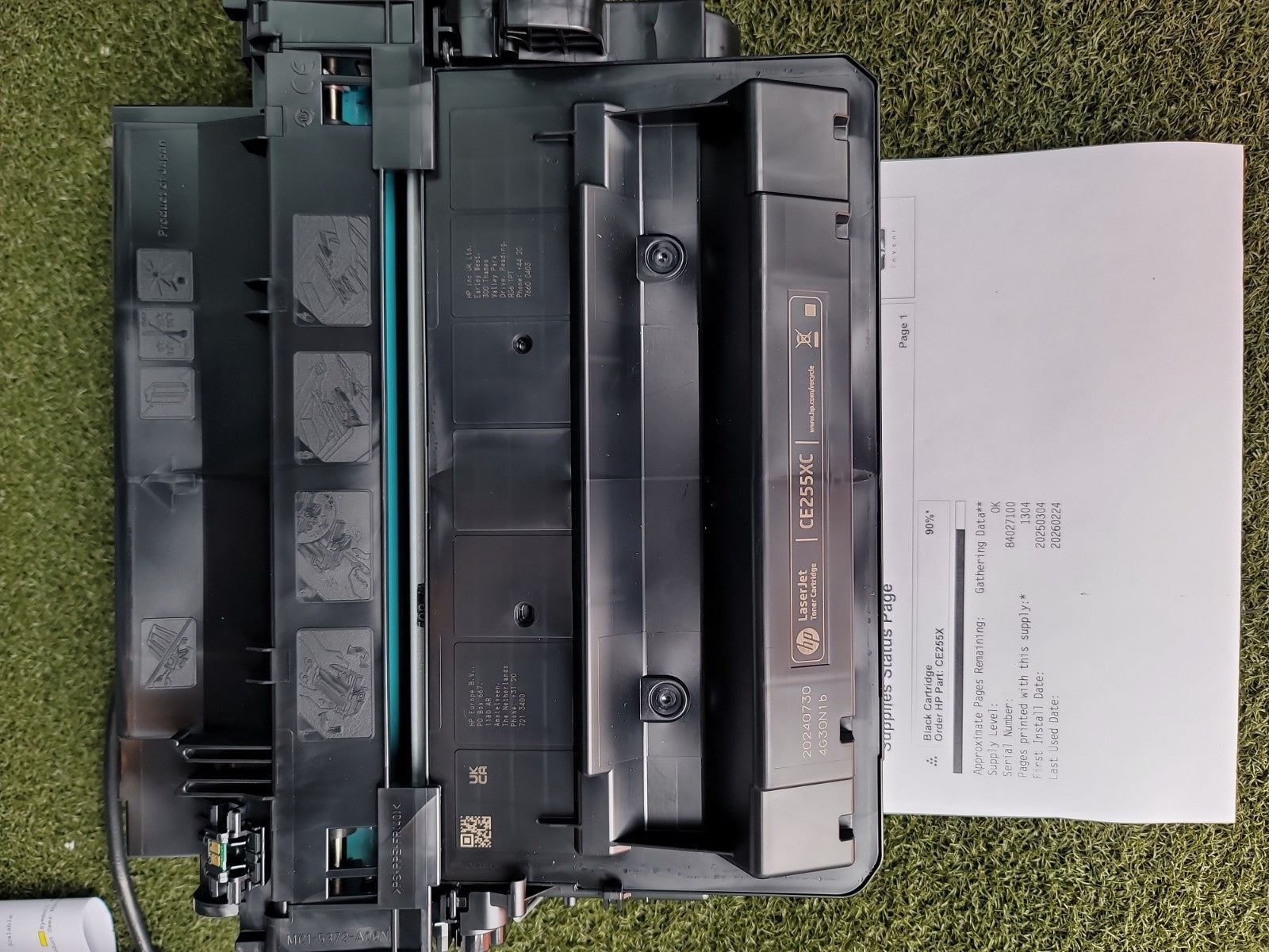 Genuine HP  CE255XC 55X Laserjet P3015 M525 M528 High Yield Toner 90% Life Left