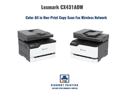Lexmark 40N9370 CX431adw MFP Copy/Print/Scan Color Laser Wireless Netw Low pages