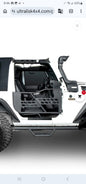 2x Tube Half Tubular Doors With Mirrors for Jeep Wrangler JK 2007-2018 2 Door