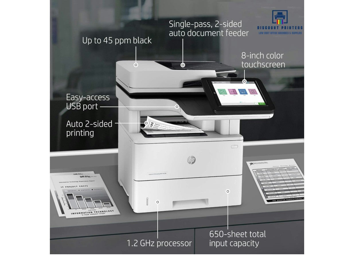 1PV64A HP LaserJet Enterprise MFP M528dn All-In-One  Print Copy Scan Fax RFB