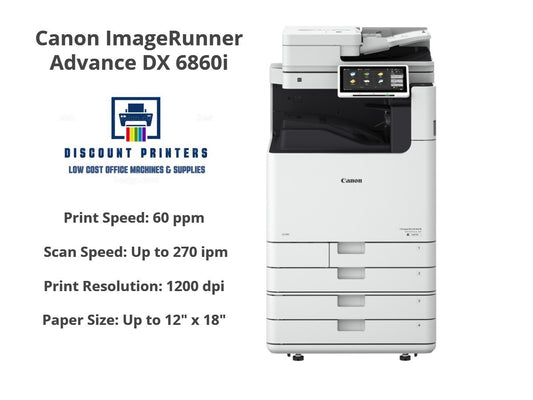 4963C002AA Canon ImageRunner Advance DX 6860i A3 BW 12X 18 Print Copy Scan