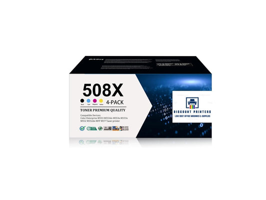 HP 508X  Toner set 4  Black Cyan Magenta Yellow Laserjet M553 M577 Series CF360X