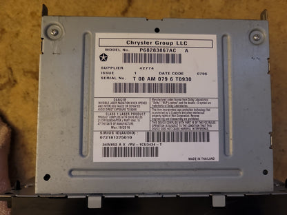 Chrysler , Dodge , Jeep Am/Fm Radio Head Unit Part # P68283867AC