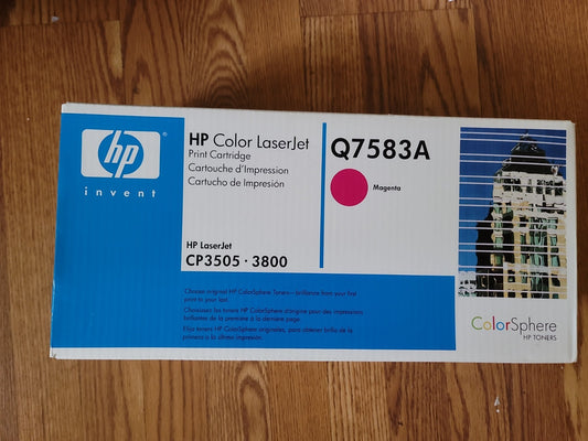 New OEM HP Q7583A Magenta Color LaserJet 3800 Genuine Toner Cartridge NIB