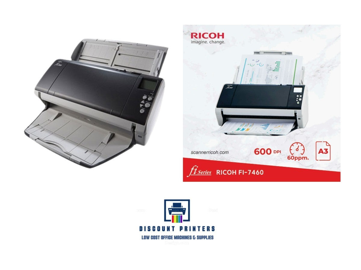 Fujitsu Fi-7460 Wide Format Duplex  Document Scanner PA03710-B055  60PPM
