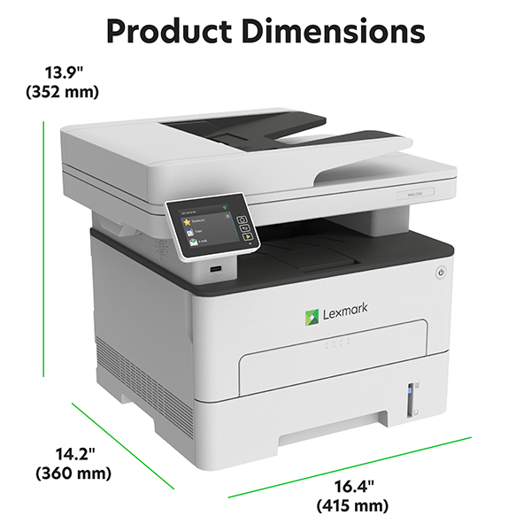 Lexmark MB2236i Mono Copy Print Scan Fax Wireless Duplex 18M0751