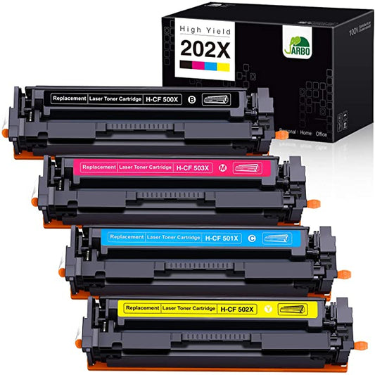 HP LASERJET M254dw M281 202A 202X toner set CF500A CF501A CF502A CF503A