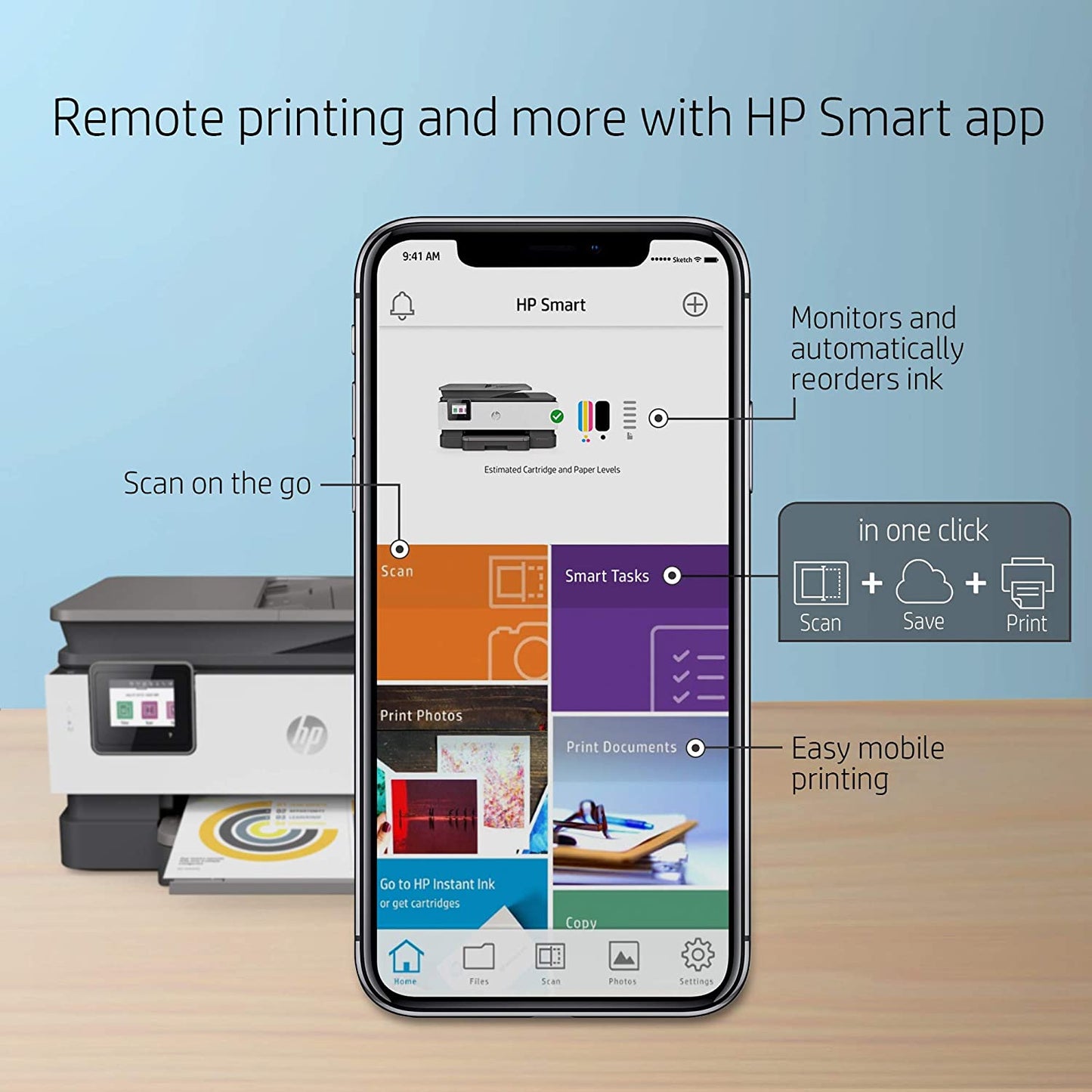 HP Color Officejet Pro 8025E 1KR57A All-in-One Wifi Printer, Smart Home Office