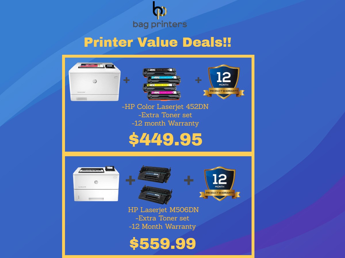 HP Color laserjet M452DN  Duplex Network CF389A M452 Plus Toner Set 4th