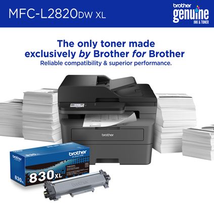 Brother MFC-L2820DWXL Wireless All-in-One Laser Printer Copy, Scan Fax Duplex TN830 TN880