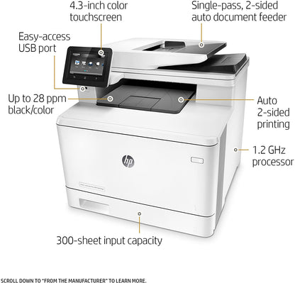 HP  Color Laserjet M477FDN  All In One CF378A Duplex Network USB  AB