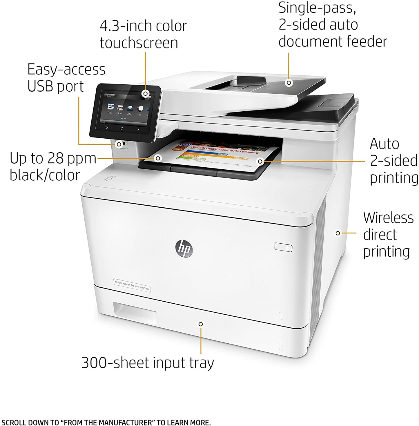 HP Color Laserjet M477FDW All In One CF379A Wifi Duplex M477- AB 4th