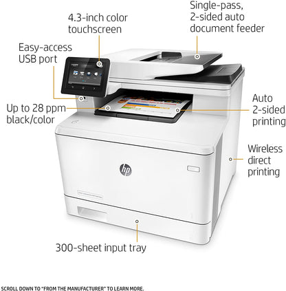 HP  Color Laserjet M477FDW  All In One CF379A Wifi Duplex PLUS xtra  toner M477 AB