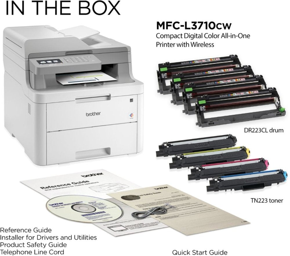 Brother MFC L3710CW Color Laser Printer All in One with WiFi