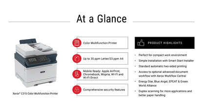 Xerox WorkCenter C315/DNI Multifunction Color Laser PRinter